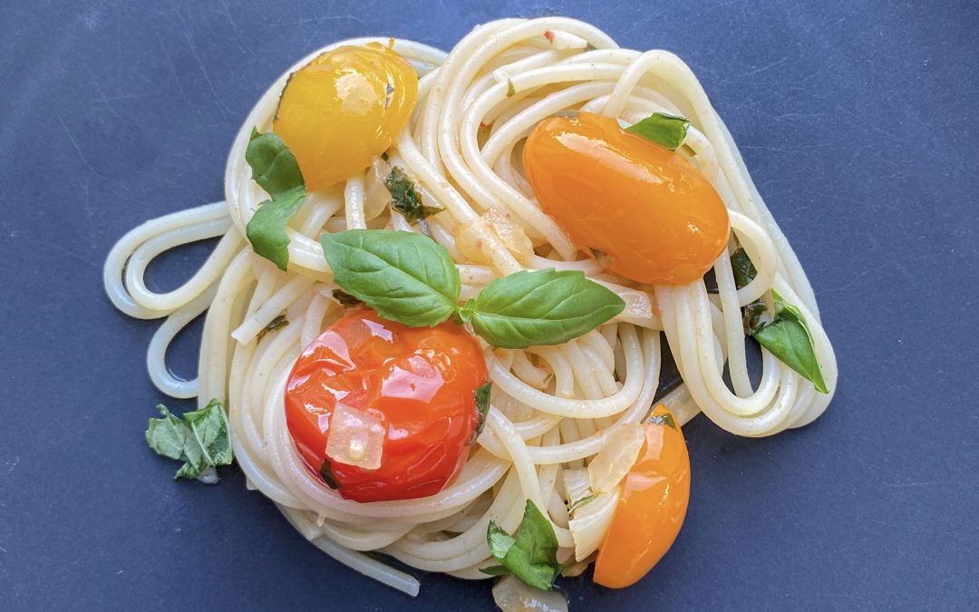 Spaghetti met cherry tomaatjes
